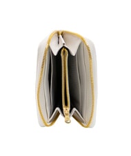 BRACCIALINI BASIC Portofel din piele mic cu fermoar alb - Portofele femei - 2