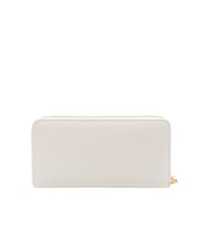 BRACCIALINI BASIC Portofel mare cu fermoar din piele alb - Portofele femei - 3