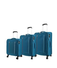 AMERICAN TOURISTER BLAZING RIDE Set de 3 trolere + geantă de voiaj + 2 rucsacuri + 2 truse cosmetice turcoaz/portocaliu - Set trolere - 2