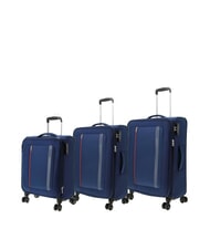 AMERICAN TOURISTER BLAZING RIDE Set de 3 trolere + geantă de voiaj + 2 rucsacuri + 2 truse cosmetice bleumarin/portocaliu - Set trolere - 2
