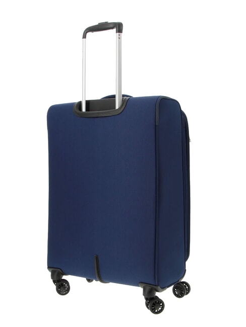 BLAZING RIDE Set de 3 trolere + geantă de voiaj + 2 rucsacuri + 2 truse cosmetice bleumarin/portocaliu - Set trolere