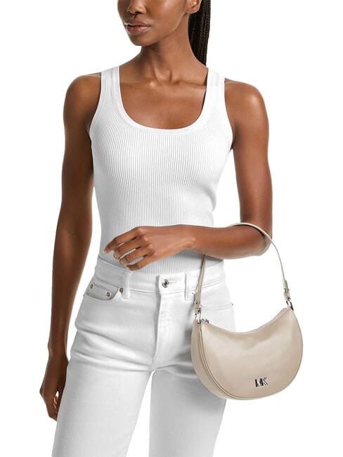 KYLA Geantă de umăr din piele, cu curea de umăr nisip ușor - Genți femei