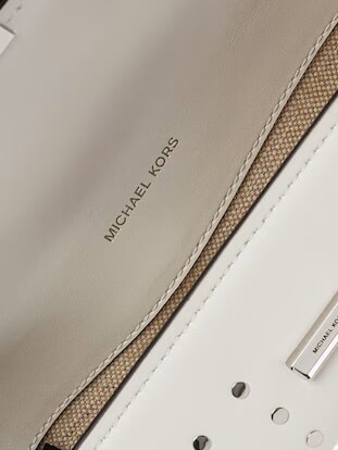 LUDLOW Geantă de umăr mini, din piele alb optic - Genți femei