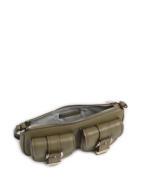 ZOEY Geantă de umăr, din piele safari verde - Genți femei