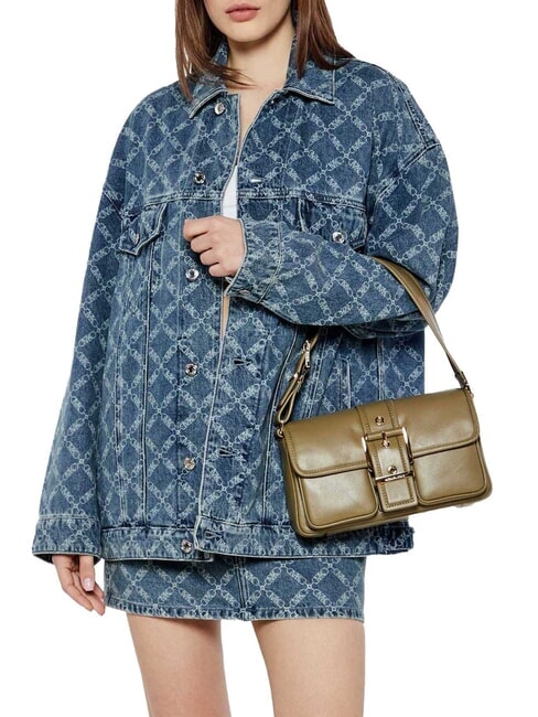 COLBY Geantă de umăr, din piele safari verde - Genți femei