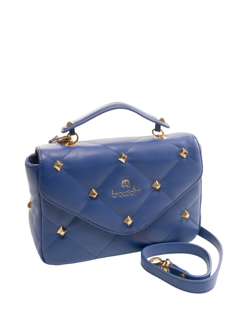 QUILT Geantă de mână cu curea de umăr albastru - Genți femei