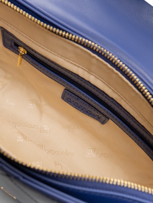 QUILT Geantă de mână cu curea de umăr albastru - Genți femei