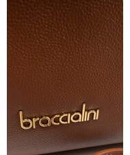 BRACCIALINI GRETA Geantă tip ghiozdan din piele cu curea de umăr maro - Genți femei - 4