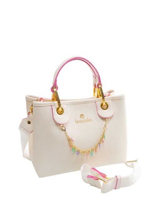 BETH Geantă medie cu husă detașabilă alb - Genți femei