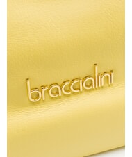 BRACCIALINI SOFIA Geanta de mana din piele cu flori mici galben - Genți femei - 3