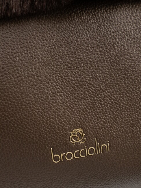 BETH FUR Geantă de m&acirc;nă cu clutch maro - Genți femei