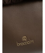 BRACCIALINI BETH FUR Geantă de m&acirc;nă cu clutch maro - Genți femei - 3