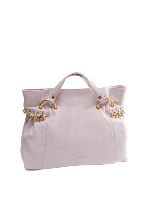 NORA Geantă de mână din piele ciocănită liliac - Genți femei