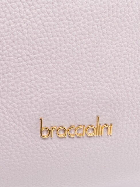 NORA Geantă de mână din piele ciocănită liliac - Genți femei