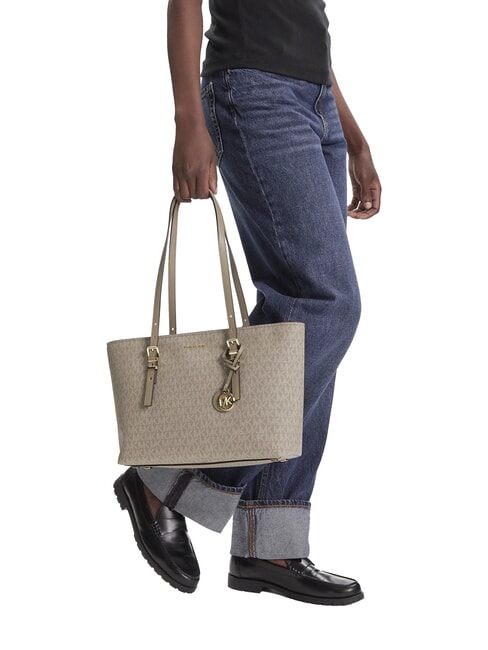 QUINN Geantă de cumpărături cu imprimeu integral al logo-ului mesteacăn - Genți femei