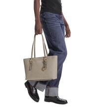 MICHAEL KORS QUINN Geantă de cumpărături cu imprimeu integral al logo-ului mesteacăn - Genți femei - 6