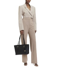 MICHAEL KORS QUINN Geantă de cumpărături medie din piele negru - Genți femei - 6