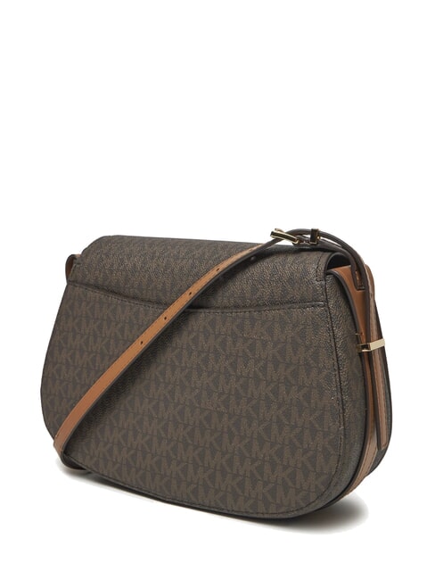 LYDIA Geantă de umăr cu clapă brn/ghinda - Genți femei