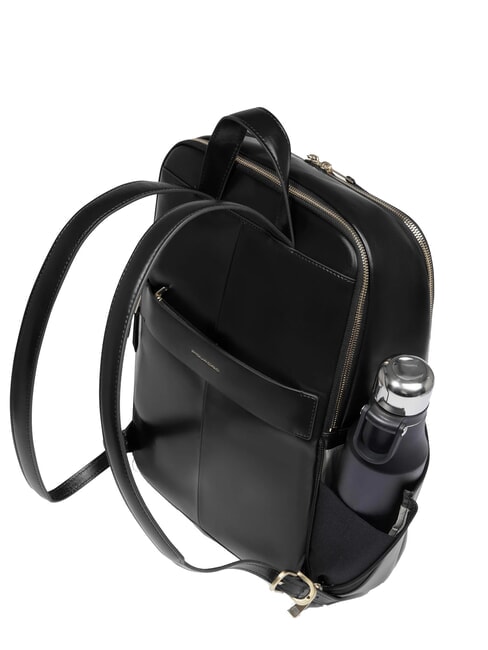 BLUE SQUARE  Rucsac pentru laptop de 14", din piele negru - Rucsacuri pentru laptop