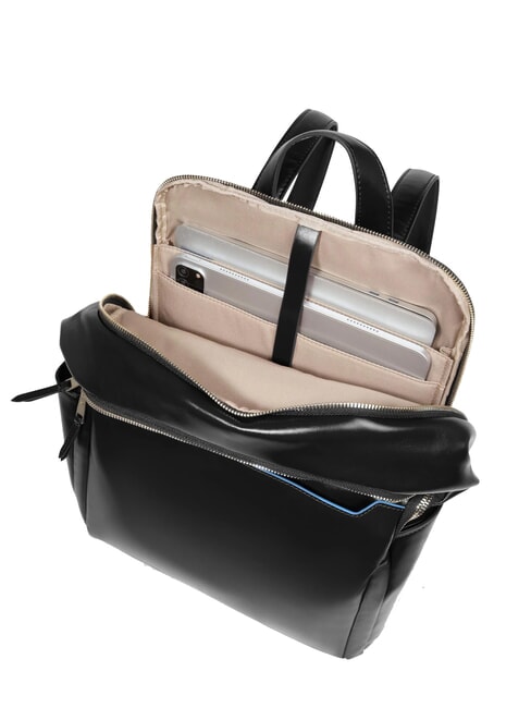 BLUE SQUARE  Rucsac pentru laptop de 14", din piele negru - Rucsacuri pentru laptop