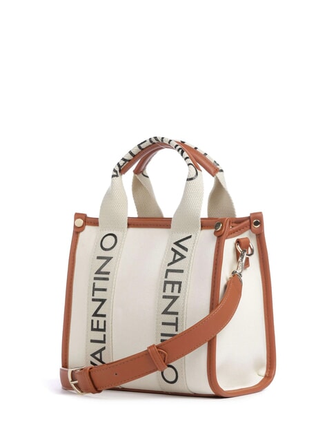 CANDLE Geantă mică de pânză natural/piele - Genți femei