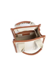 MARIO VALENTINO CANDLE Geantă mică de pânză natural/piele - Genți femei - 4