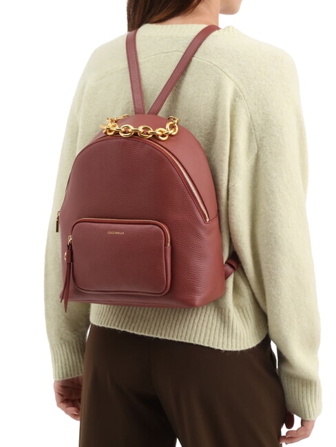 FENIX Rucsac mediu din piele coniac - Genți femei