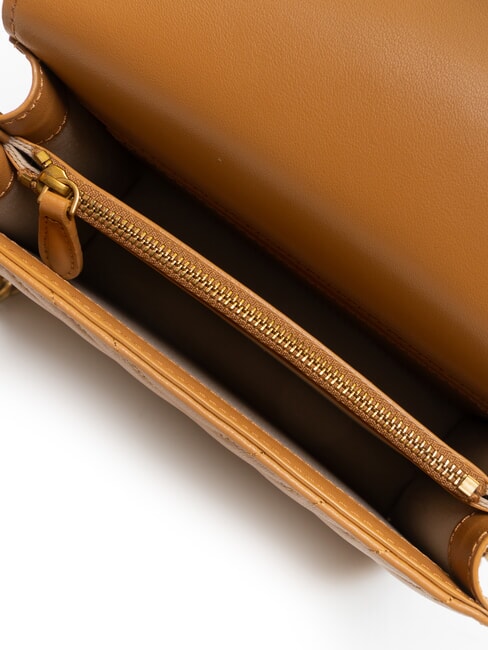 LOVE CLICK MINI Geanta din piele nappa matlasata nugat-aur antic - Genți femei