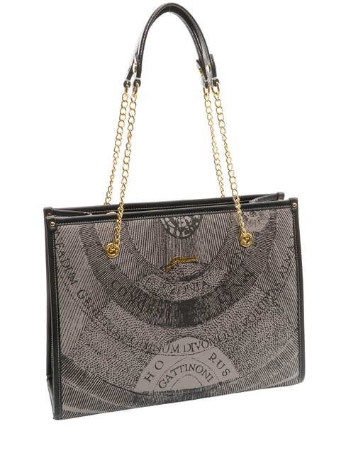 PLANETARIUM Geantă de umăr cu mâner cu lanț gri deschis monocrom/negru - Genți femei