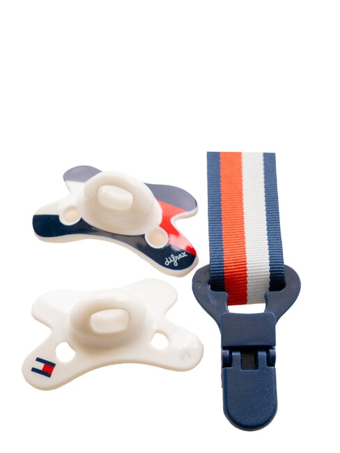 TH Set de 2 suzete + lanț alb - Salopete și ținute pentru bebeluși