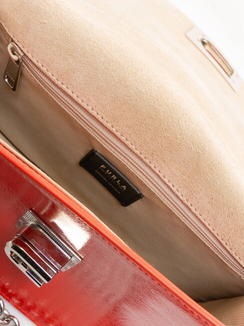 1927 Geantă de umăr, din piele foc - Genți femei