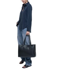 COCCINELLE SWAP Geantă de cumpărături din piele de umăr negru - Genți femei - 4