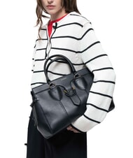COCCINELLE YORK Geantă de mână din piele cu cataramă negru - Genți femei - 4