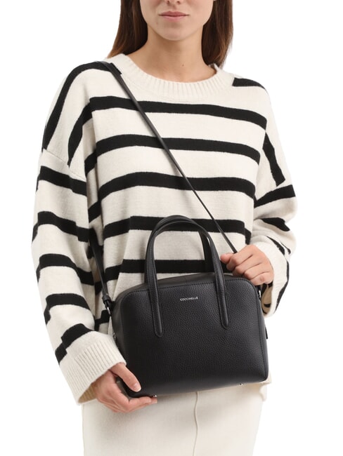 SWAP Geantă tip ghiozdan din piele cu curea de umăr negru - Genți femei