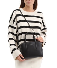 COCCINELLE SWAP Geantă tip ghiozdan din piele cu curea de umăr negru - Genți femei - 4