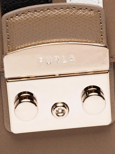 METROPOLIS Geantă de umăr mini noroi+negru+talc h - Genți femei