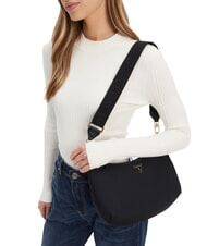 GUESS ECO GEMMA Geantă de umăr din nailon BLACK - Genți femei - 4