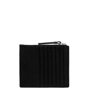 GIANNI CHIARINI GRAIN Portofel plat din piele cu fermoar negru - Portofele femei - 3