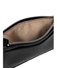 GIANNI CHIARINI GRAIN Portofel plat din piele cu fermoar negru - Portofele femei - 5