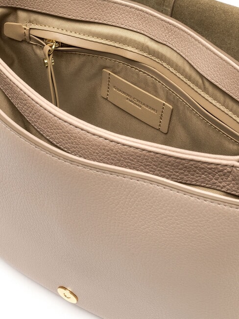 HELENA ROUND Geantă mică de umăr din piele sare roz - Genți femei