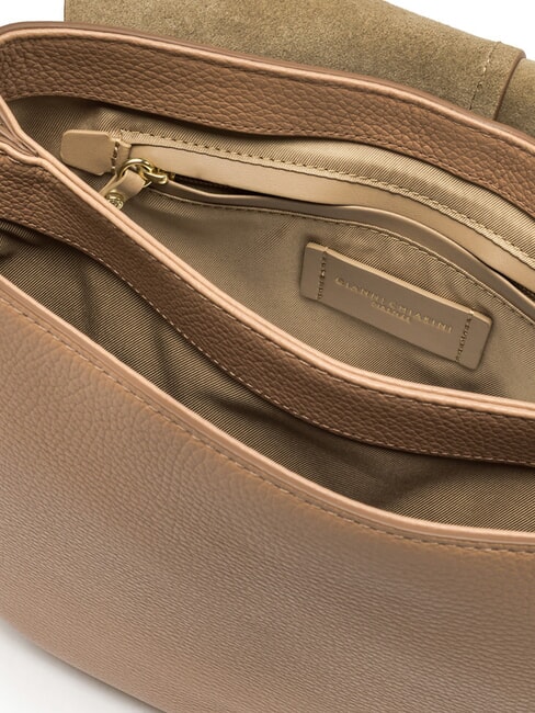 HELENA ROUND Geantă mică de umăr din piele lut - Genți femei