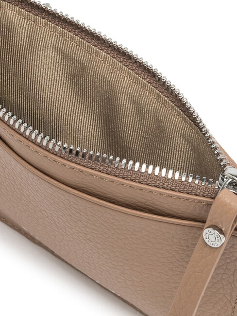 GRAIN Portofel plat din piele cu fermoar lut - Portofele femei