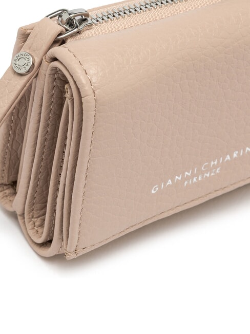 WALLETS GRAIN Portofel mic din piele pietrișată sare roz - Portofele femei