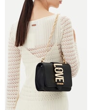 LOVE MOSCHINO VERTICAL LOGO Mini Geanta de umar negru - Genți femei - 5