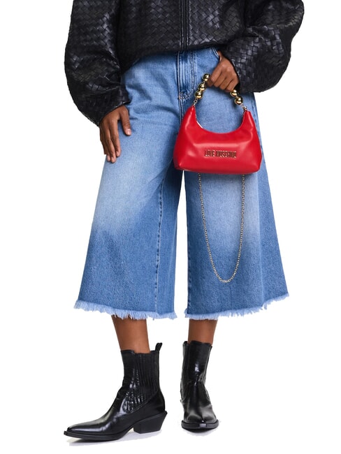 CHAIN Geanta de mana mini, cu curea de umar RED - Genți femei