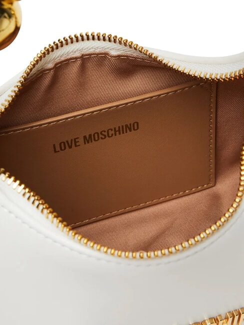 CHAIN Geanta de mana mini, cu curea de umar alb - Genți femei