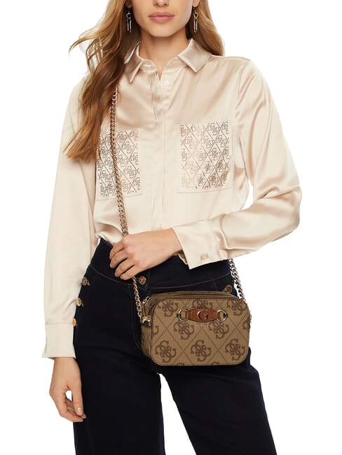 IZZY Geanta foto cu doua fermoare LOGO LAPTE - Genți femei