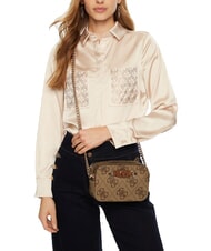 GUESS IZZY Geanta foto cu doua fermoare LOGO LAPTE - Genți femei - 4