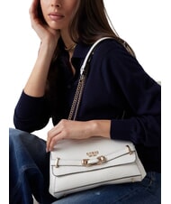 GUESS SILVYE Geantă convertibilă cu imprimeu de crocodil alb - Genți femei - 4