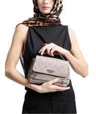 GUESS ZARELA Geantă de mână logo taupe închis - Genți femei - 3